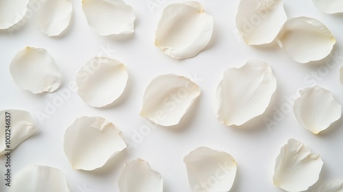  White flowers on white surface with central flower in each set of petals