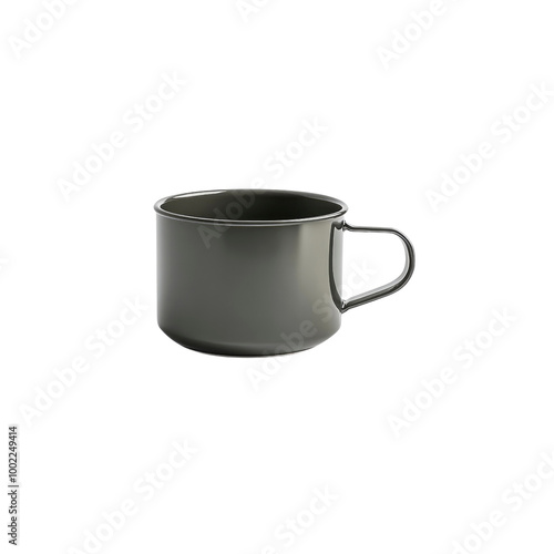 Metal Camping Mug on White Background