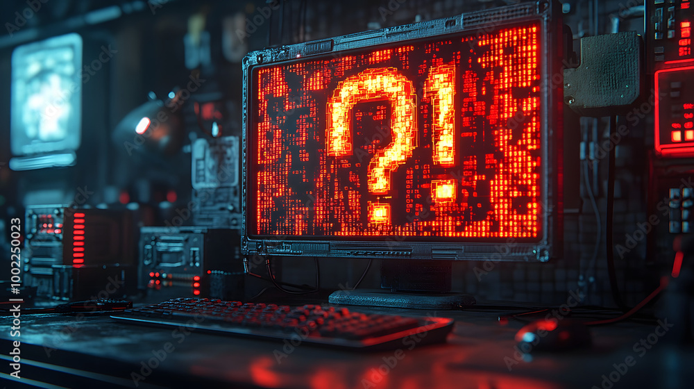 A Computer Monitor Displaying the Question Mark Symbol
A Computer Monitor Displaying the Question Mark Symbol