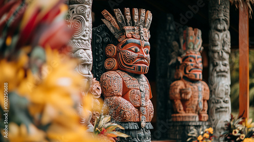 Vibrant Māori Cultural Event in New Zealand: Haka, Carving, and Weaving
