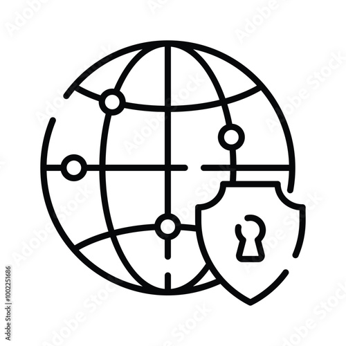 A secure network icon symbolizes protected connectivity and cybersecurity measures
