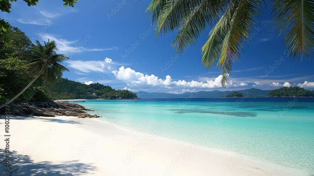 The pristine white sand beaches of Phuket, with crystal clear waters and swaying palm trees. The pristine white sand beaches of Phuket, with crystal clear waters and swaying palm trees.