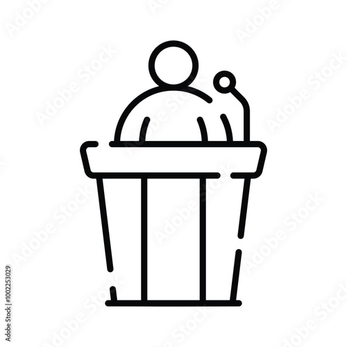 Get this amazing icon of conference in modern style