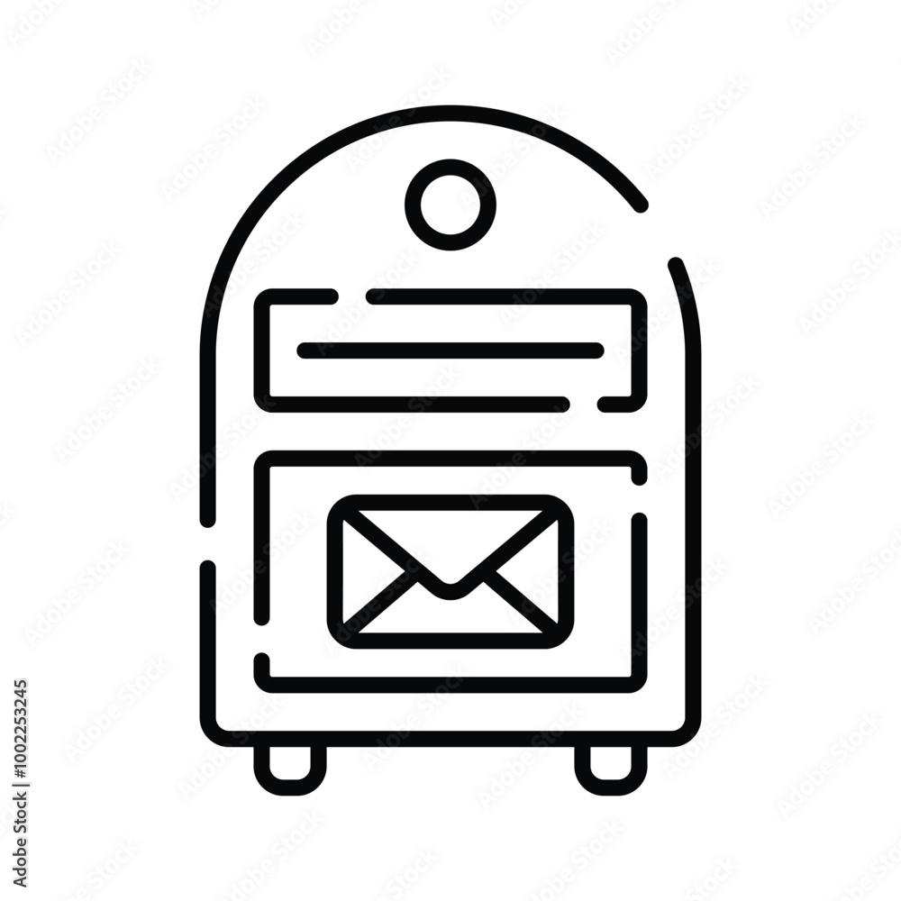 Simple icon of letterbox in modern design style Simple icon of letterbox in modern design style
