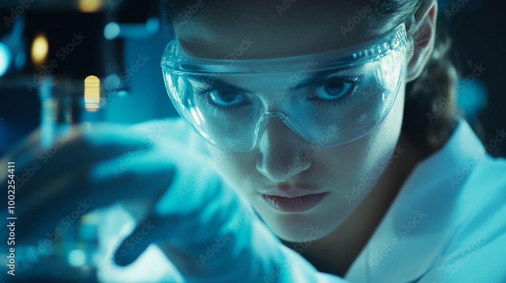 Close-up Portrait of a Female Scientist in a Lab Close-up Portrait of a Female Scientist in a Lab