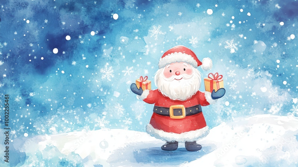 A snowman wearing a red hat A snowman wearing a red hat