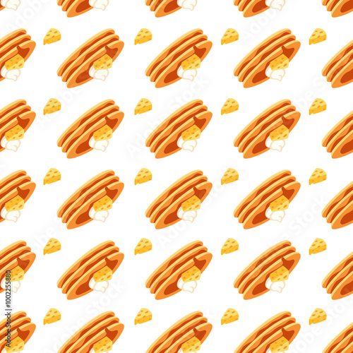 Pattern Background of Pancakes