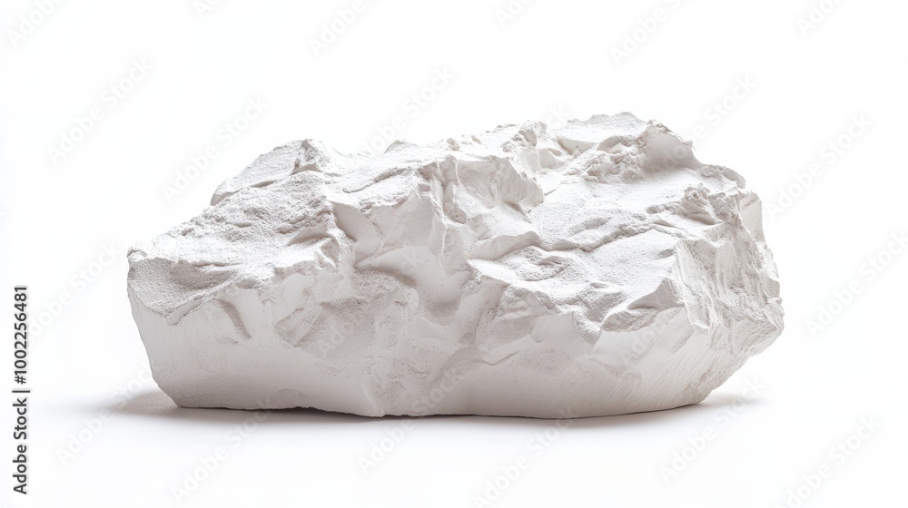 Gypsum Plaster Cast Isolated on White Background. Cement, Mortar, and Plaster Bandage in Plaster Industry Gypsum Plaster Cast Isolated on White Background. Cement, Mortar, and Plaster Bandage in Plaster Industry