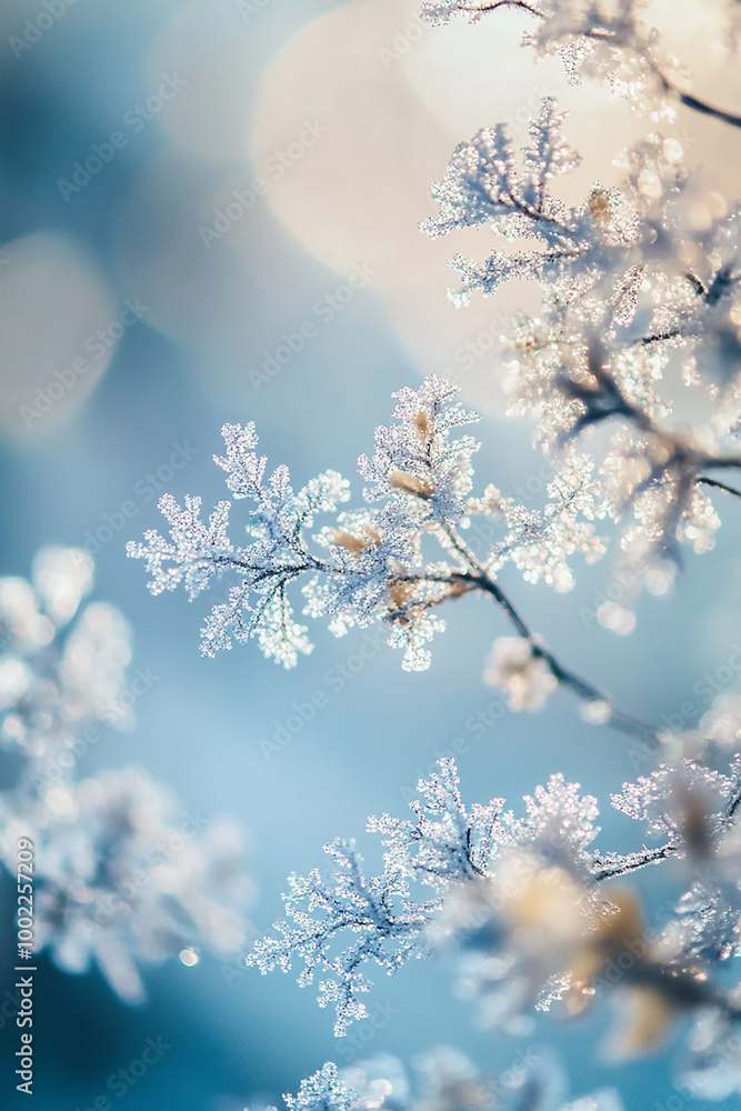 Snowflakes view on window with blurry snowy background winter concept generated.AI Snowflakes view on window with blurry snowy background winter concept generated.AI