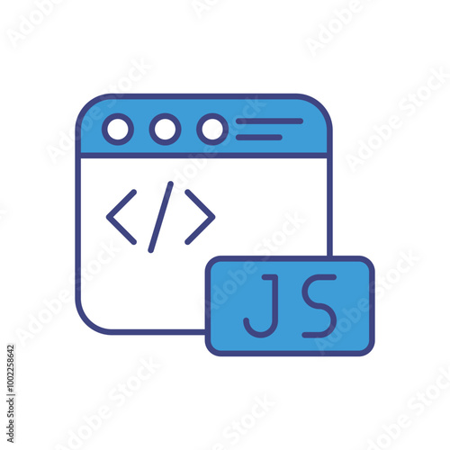 JavaScript vector icon stock illustration