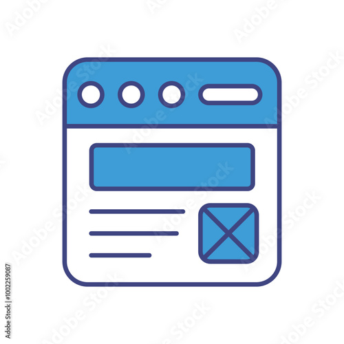 Wireframe vector icon stock illustration