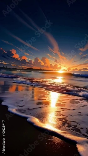 Sunset Over the Sea