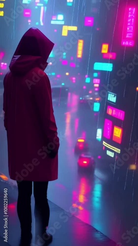 Rain at Cyberpunk City