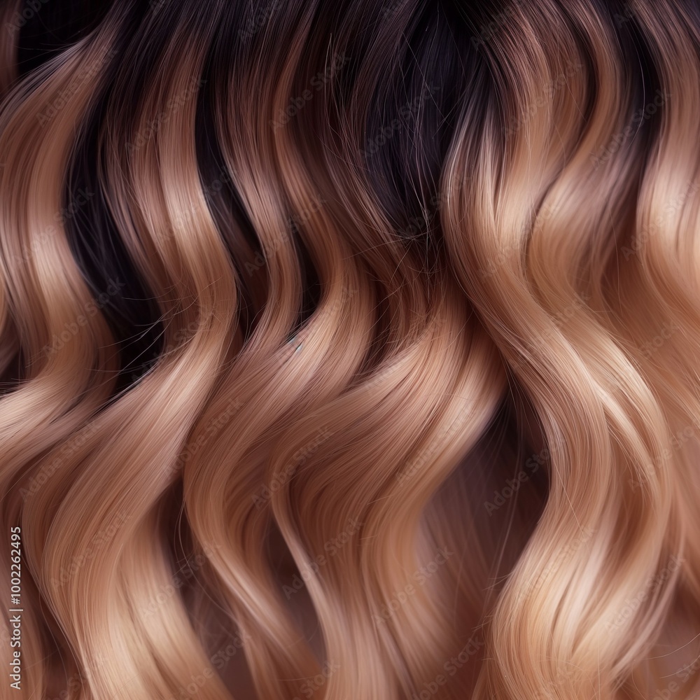 Naklejka premium Closeup of a woman's hair color and texture