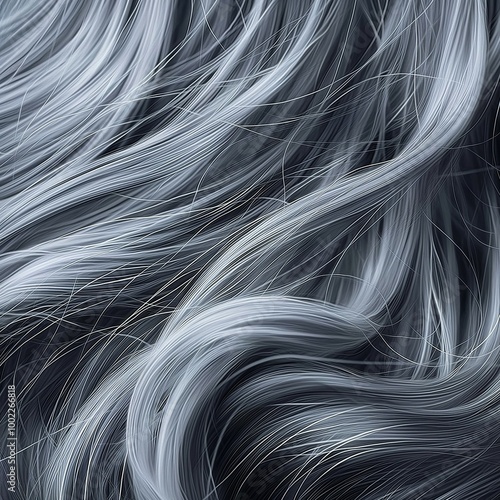 Closeup of a woman's hair color and texture