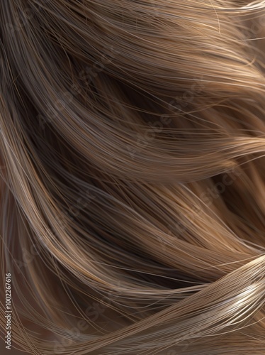 Closeup of a woman's hair color and texture