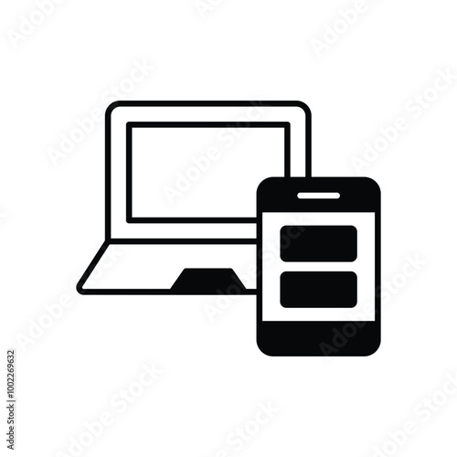 Responsive Design vector icon stock illustration