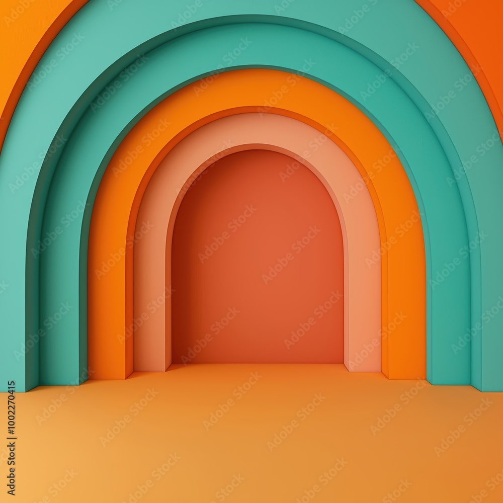 Fototapeta premium Colorful Arched Background for Modern Design Projects