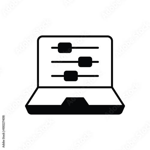 Slider vector icon stock illustration