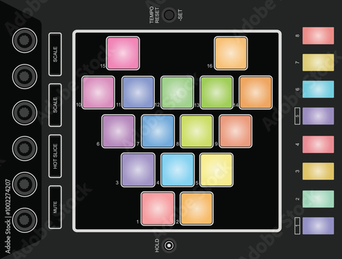 Digital audio work station vector for music device icon