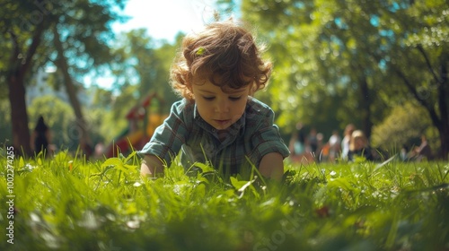 Fototapeta Naklejka Na Ścianę i Meble -  Children playing in the streets and parks