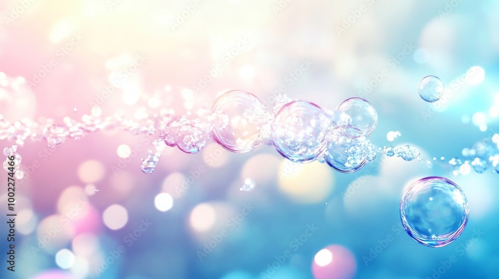 Abstract background with floating bubbles in Abstract background with floating bubbles in