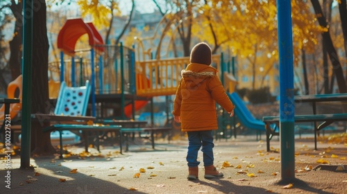 Fototapeta Naklejka Na Ścianę i Meble -  Children playing in the streets and parks