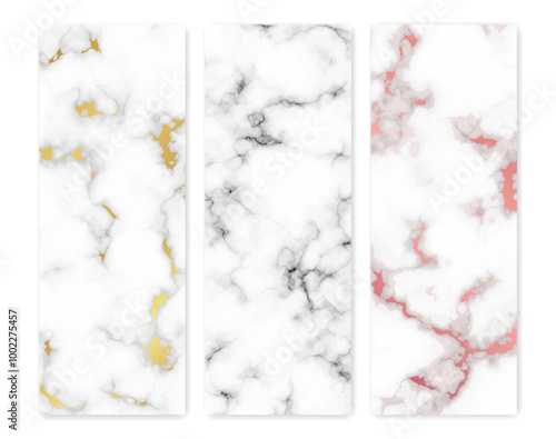 Set of marble texture backgrounds