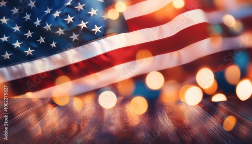 Us Flag, Happy martin Luther king day art bokeh background 