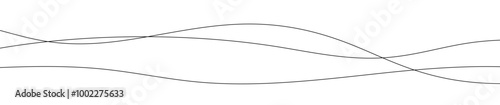Thin curved wavy lines