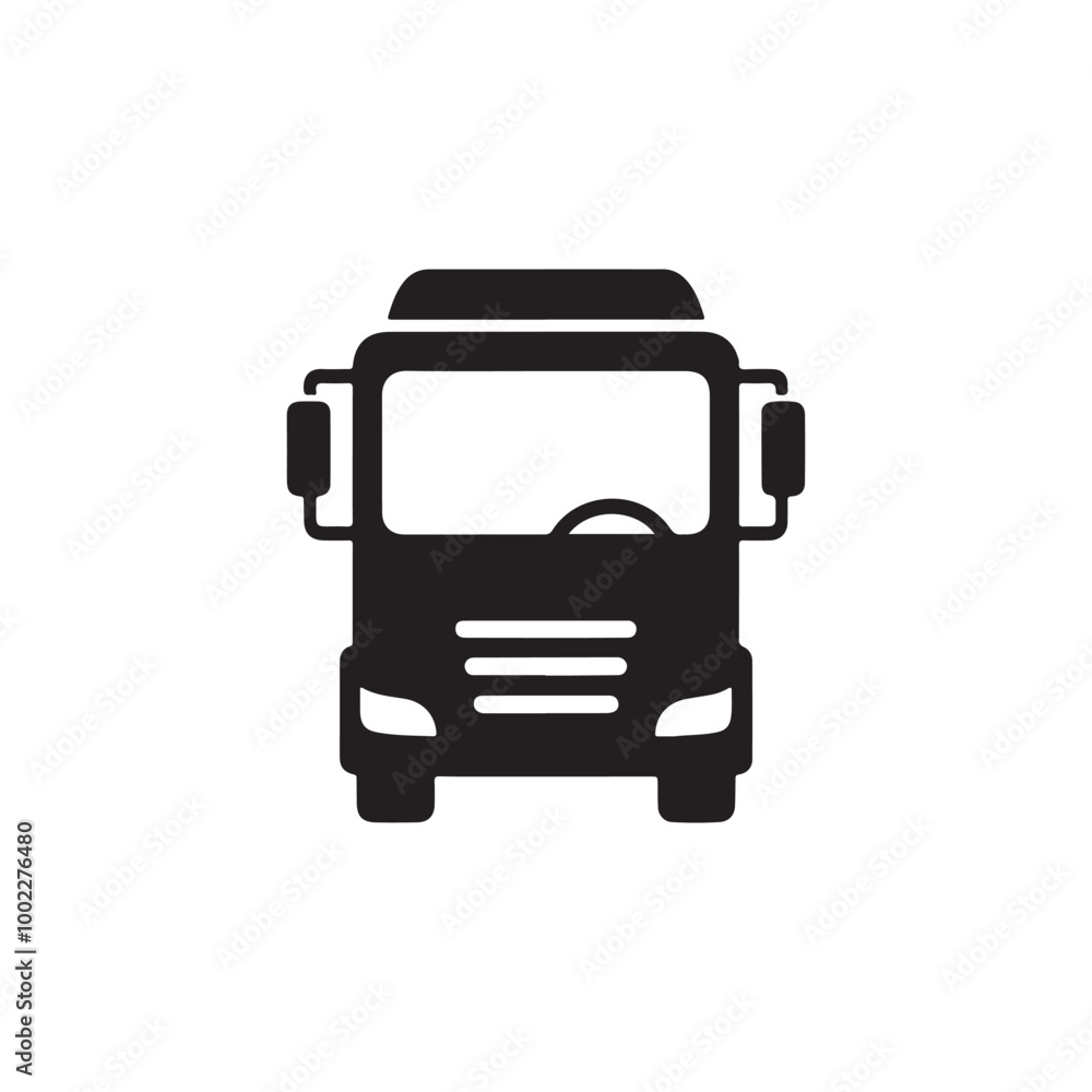 Stylish Truck Lorry Silhouette on Clean White Background: An Elegant Design Element Ideal for Freight Branding and Marketing in the Transport Sector Stylish Truck Lorry Silhouette on Clean White Background: An Elegant Design Element Ideal for Freight Branding and Marketing in the Transport Sector