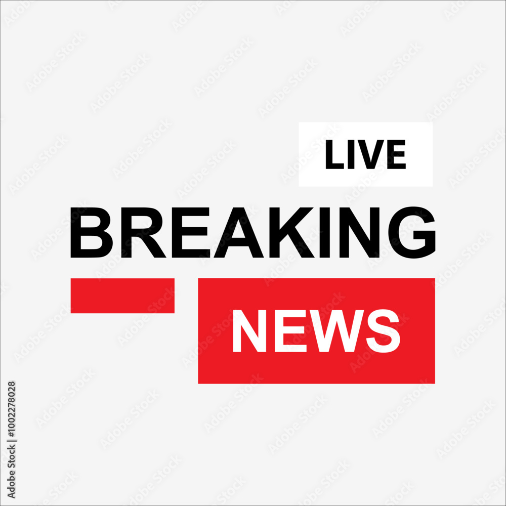 Breaking news header banner. Breaking news label. Breaking news element Breaking news header banner. Breaking news label. Breaking news element