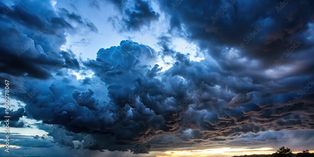 Fototapeta premium Dramatic clouds forming in a stormy sky.