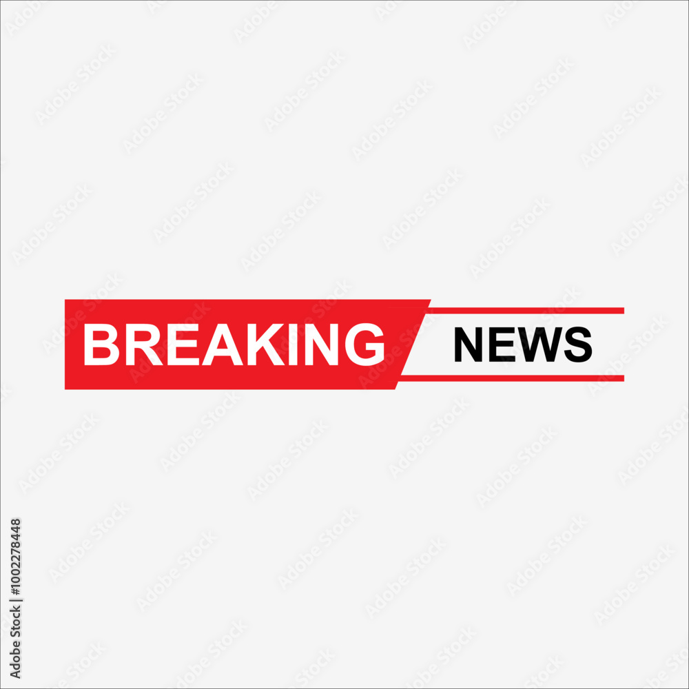 Breaking news header banner. Breaking news label. Breaking news element Breaking news header banner. Breaking news label. Breaking news element
