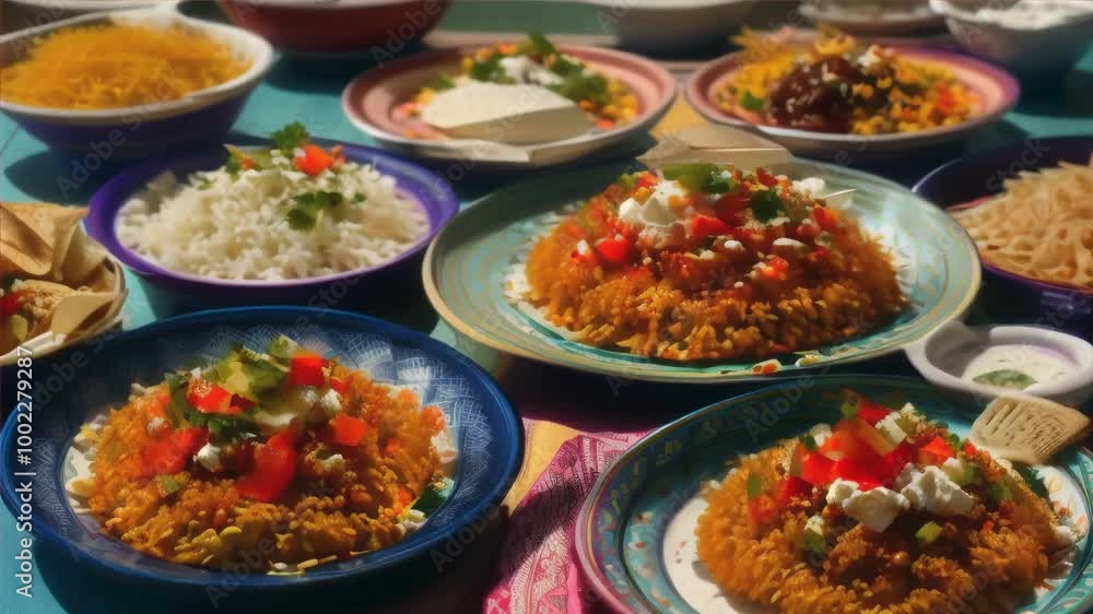 indian food on stall indian food on stall