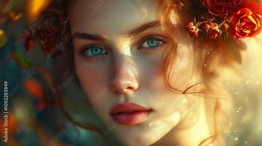 Obraz premium post models with colored eyes