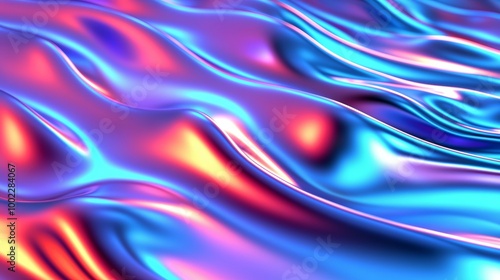 Wallpaper Mural A translucent glass ribbon on a dark abstract background with dynamic holographic waves, glowing lines, and iridescent design element makes a striking banner background and wallpaper. Torontodigital.ca