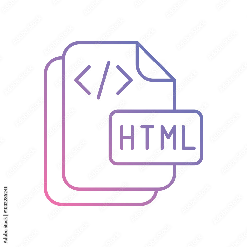 HTML vector icon stock illustration HTML vector icon stock illustration