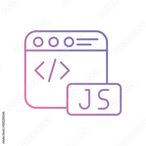 JavaScript vector icon stock illustration