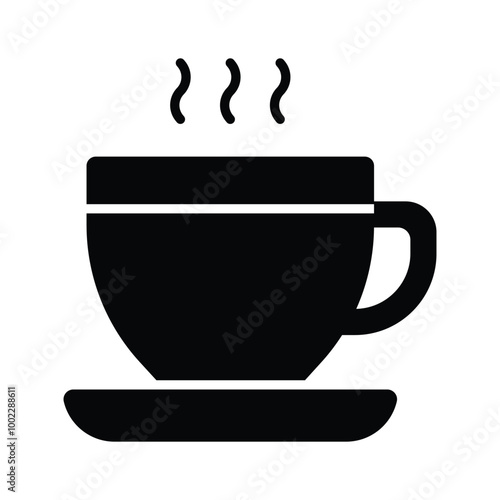 An icon of teacup in modern design style, ready for premium use