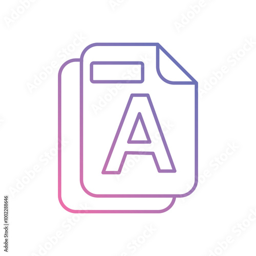 Font vector icon stock illustration