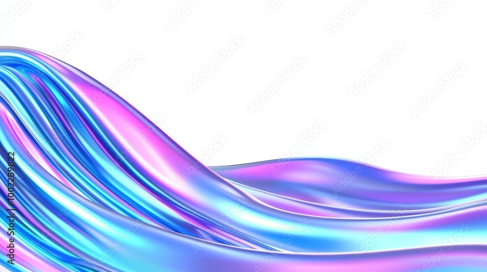 Gradient purple flow with curved edges on transparent background Gradient purple flow with curved edges on transparent background