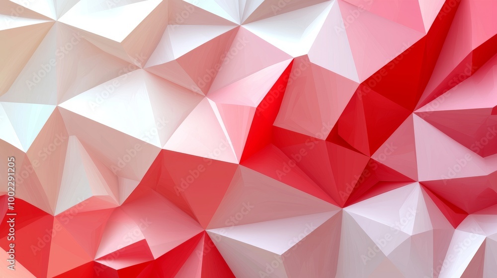 Fototapeta premium Graphic background with a red abstract illustration in a low poly style