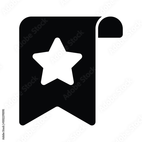 A bookmark with a star, representing a saved or favorite item
