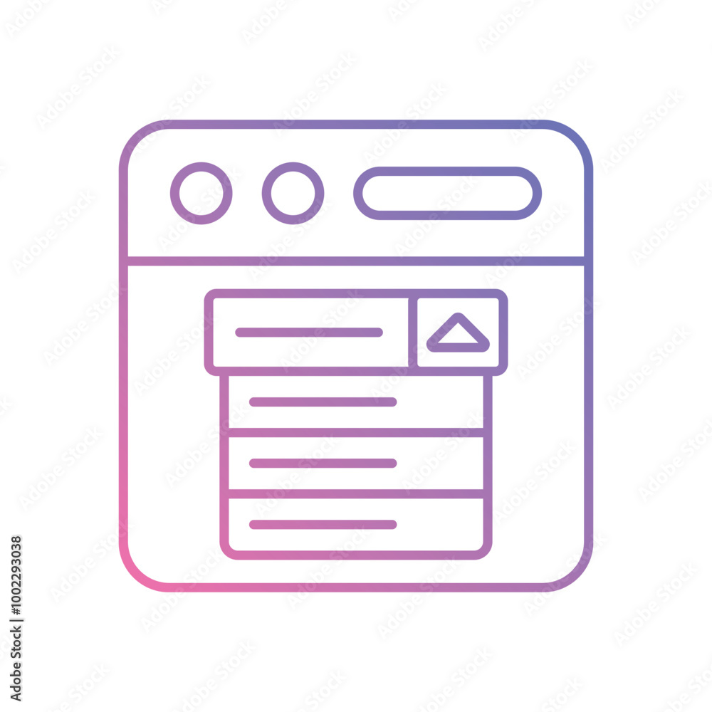 Dropdown Menu vector icon stock illustration Dropdown Menu vector icon stock illustration