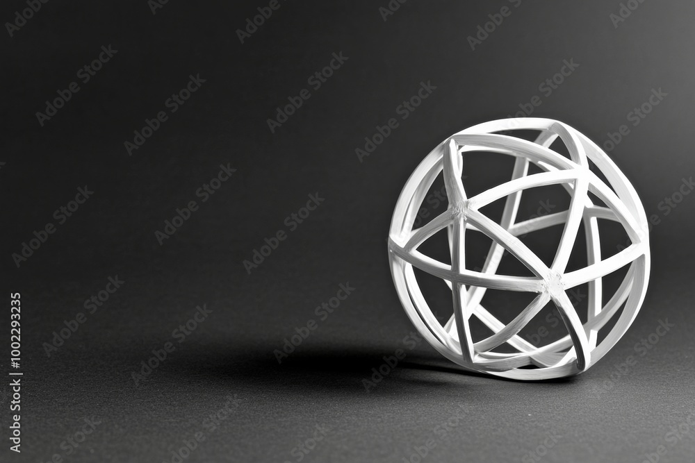 Metal wire geometric elements, baskets and vases on a black background. Minimal concept. Beautiful abstract pattern. Metal wire geometric elements, baskets and vases on a black background. Minimal concept. Beautiful abstract pattern.