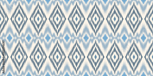 Ethnic ikat seamless pattern.beautiful pattern. folk embroidery,bohemian style,aztec geometric art print.ethnic ikat abstract art.Seamless fabric. Ikat design for fabric, carpet, wallpaper, clothing.	