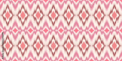 Ethnic ikat seamless pattern.beautiful pattern. folk embroidery,bohemian style,aztec geometric art print.ethnic ikat abstract art.Seamless fabric. Ikat design for fabric, carpet, wallpaper, clothing.	