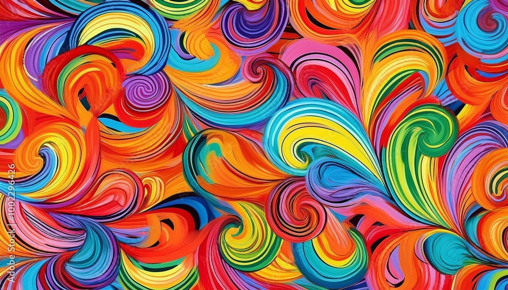 Abstract rainbow swirls Abstract rainbow swirls