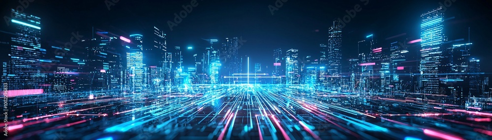 19. Futuristic AI society, digital metropolis, innovative technology, holographic interfaces 19. Futuristic AI society, digital metropolis, innovative technology, holographic interfaces